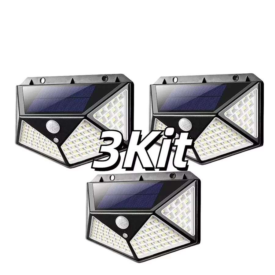 Luminária Solar Noctu® 100 LED - Sensor de Presença + À Prova D'água
